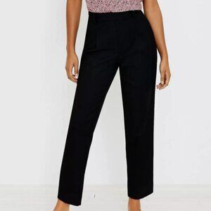LOFT Women's Black Pants Pull on Brushed Flannel Ankle Size XS